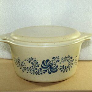 Vintage Pyrex Brown Homestead Speckled Casserole Dish With Matching Lid 473